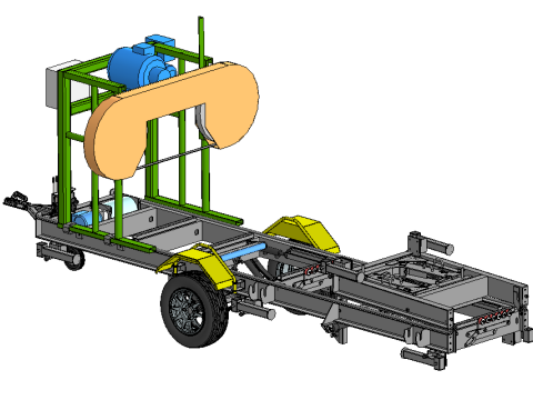 Mobile Band Sawmill 3D Модель