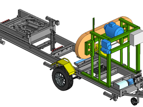 Mobile Band Sawmill 3D Model