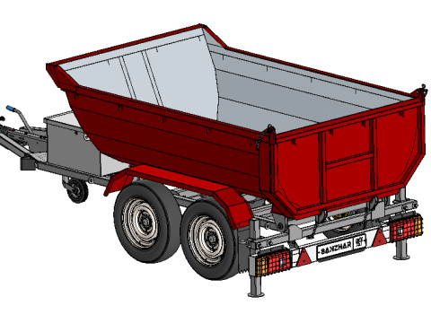 Tipper Trailer Modello 3D