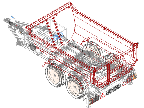 Tipper Trailer Modello 3D