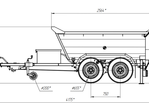 Tipper Trailer Modello 3D