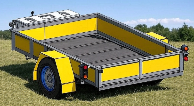 Trailer 750 kg 3D 模型 .c4d .max .obj .3ds .fbx .stl .blend 
