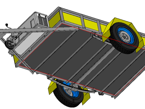 Trailer 750 kg 3D 模型