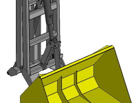Loader on tractor 3D 모델