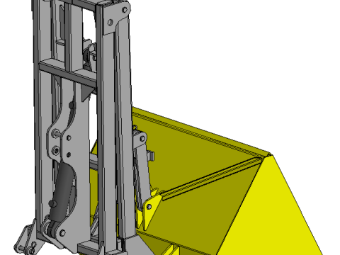 Loader on tractor 3D Модель