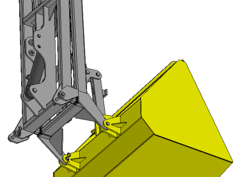 Loader on tractor 3D Модель