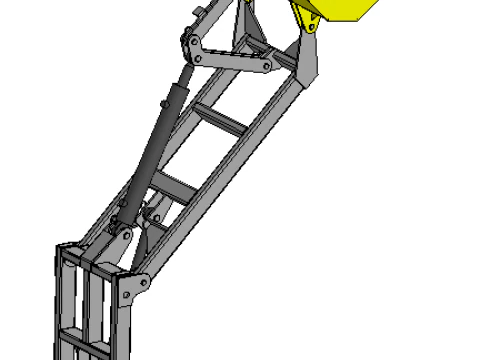 Loader on tractor 3D Model