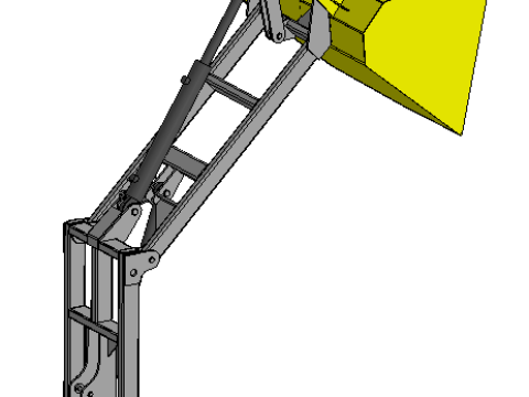 Loader on tractor 3D Модель