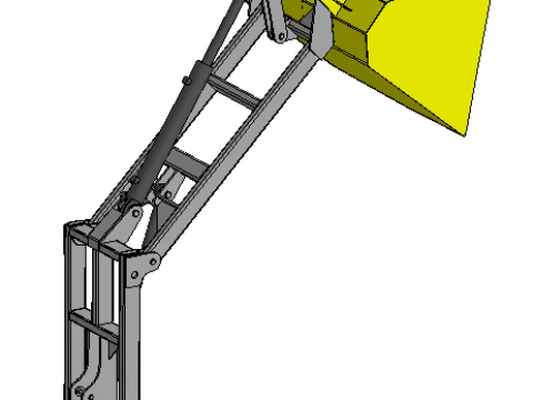 Loader on tractor 3D Model
