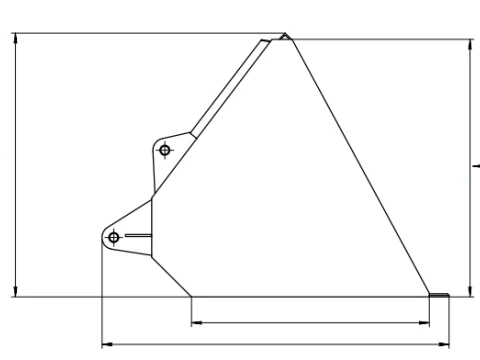Loader on tractor Technical Drawing 3D Model