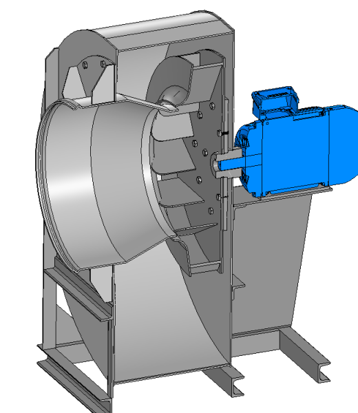 Przemysłowy wentylator odśrodkowy Model 3D .c4d .max .obj .3ds .fbx .stl .blend
