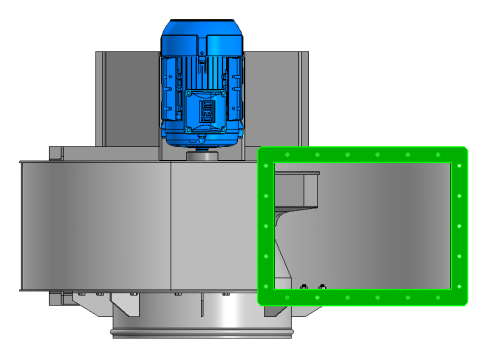 Przemysłowy wentylator odśrodkowy Model 3D