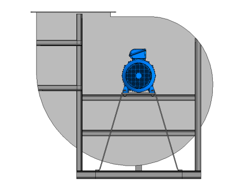 Przemysłowy wentylator odśrodkowy Model 3D