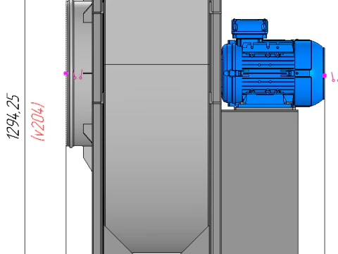 Industrial centrifugal fan 3D Model