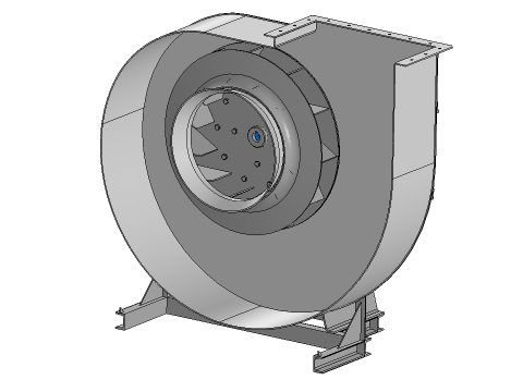 Przemysłowy wentylator odśrodkowy Model 3D