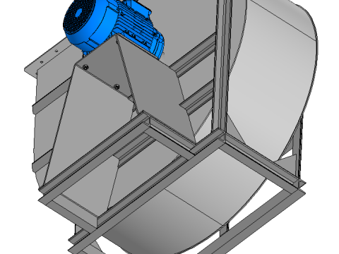 Przemysłowy wentylator odśrodkowy Model 3D