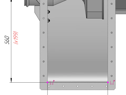 Industrial centrifugal fan 3D Model