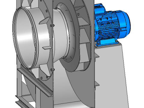 Przemysłowy wentylator odśrodkowy Model 3D