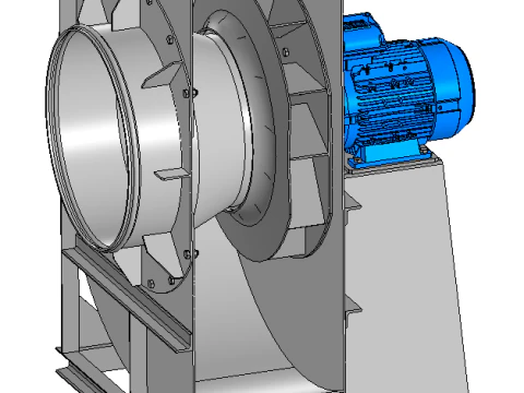 Industrial centrifugal fan 3D Model