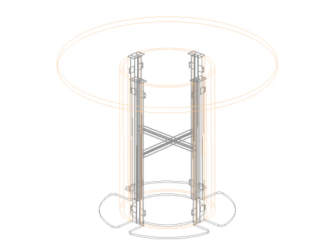 mesa para banco Modelo 3D