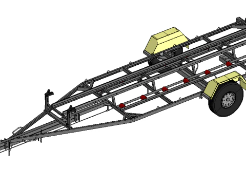 Boat Trailer 3D Model
