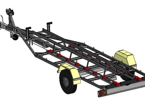 Boat Trailer 3D Model