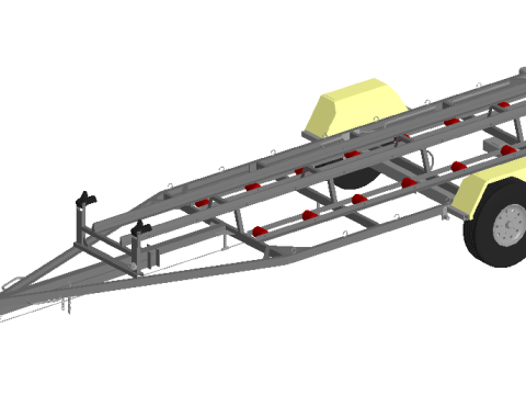 Boat Trailer 3D Модель