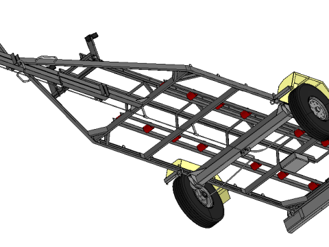 Boat Trailer 3D Модель
