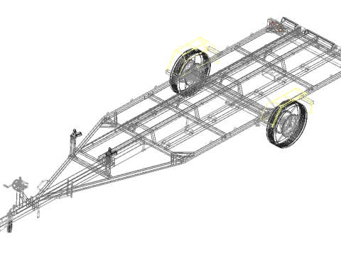 Boat Trailer 3D Модель