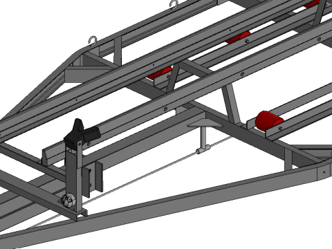 Boat Trailer 3D Model