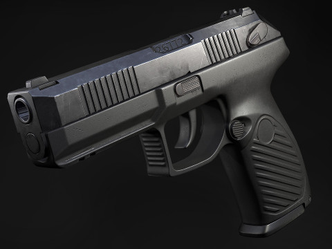 Handgun Udav 9x21 Low-poly 3D Model