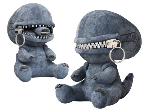 Xenomorph Plush Toy 3D Model