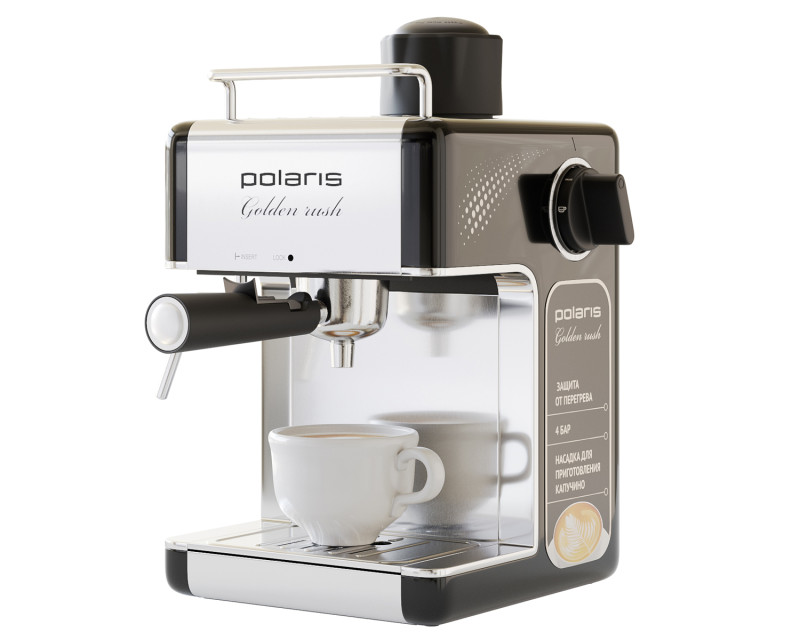 Coffee maker Polaris PCM 4006A Golden rush 3D Modell .c4d .max .obj .3ds .fbx .stl .blend