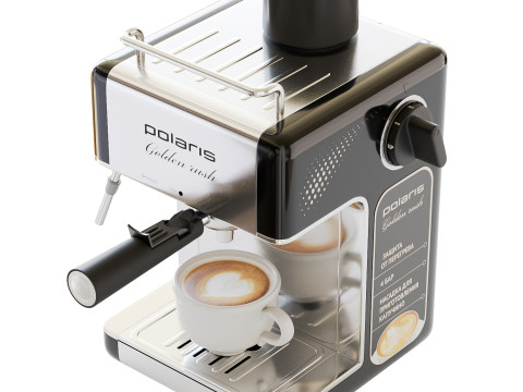 Coffee maker Polaris PCM 4006A Golden rush 3D Modell