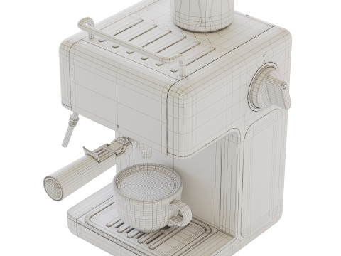 Coffee maker Polaris PCM 4006A Golden rush 3D Modell
