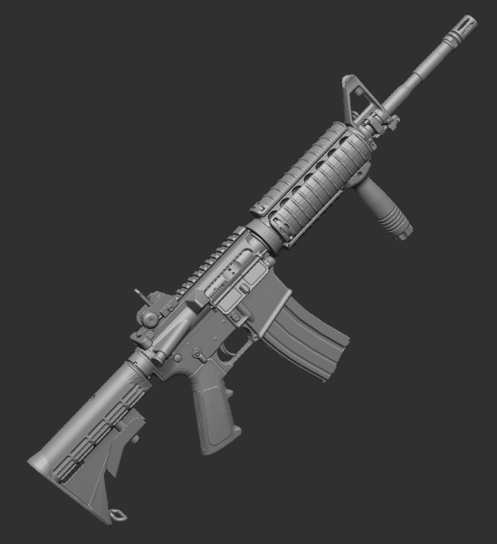 M4A1 assault rifle 3D Druckmodell .c4d .max .obj .3ds .fbx .stl .blend 
