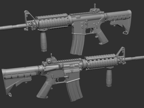 M4A1 assault rifle 3D Druckmodell
