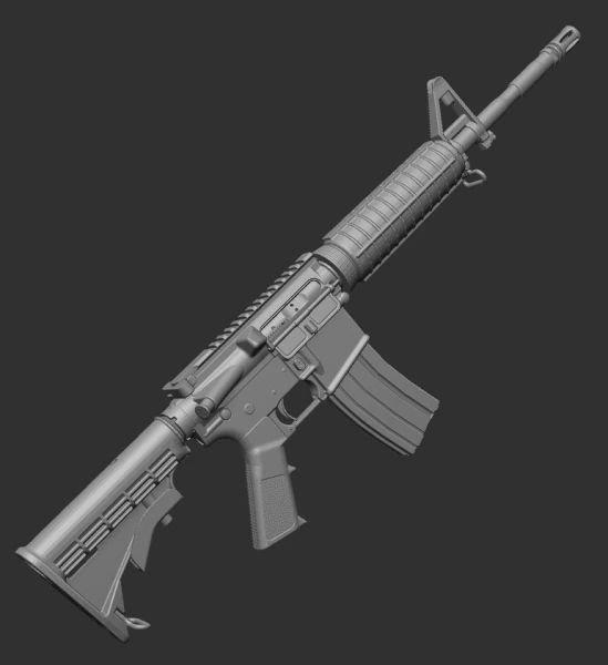 Ar 15 assault rifle 3D Print Model .c4d .max .obj .3ds .fbx .stl .blend 