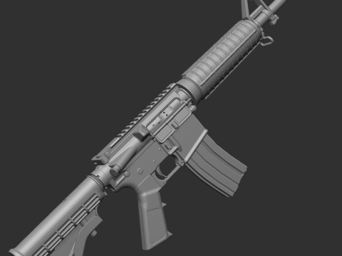 Ar 15 assault rifle 3D Print Model