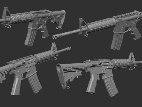 Ar 15 assault rifle 3D Print Model