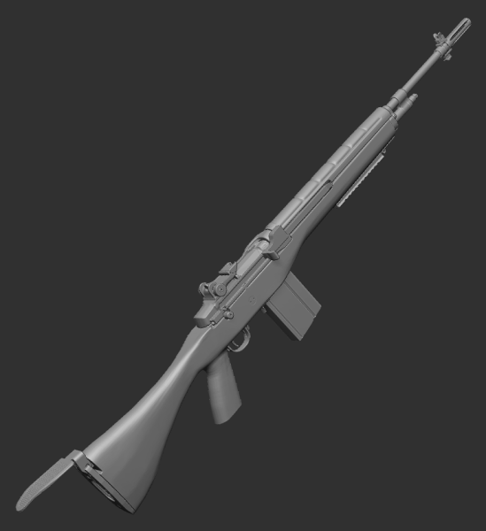 M14 rifle Modelo de impresión 3D .c4d .max .obj .3ds .fbx .stl .blend 