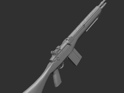 M14 rifle Modèles 3D en vedette