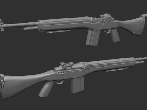 M14 rifle Modelo de impresión 3D