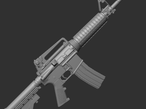 M4 assault rifle Model Cetak 3D