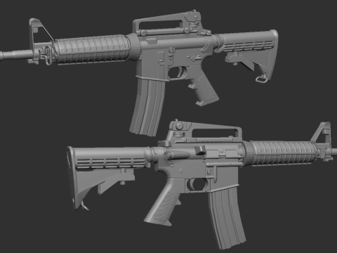 M4 assault rifle Modèles 3D en vedette