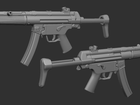 HK MP5 Submachine 3D Print Model