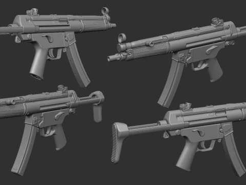 HK MP5-submachine 3D printmodel