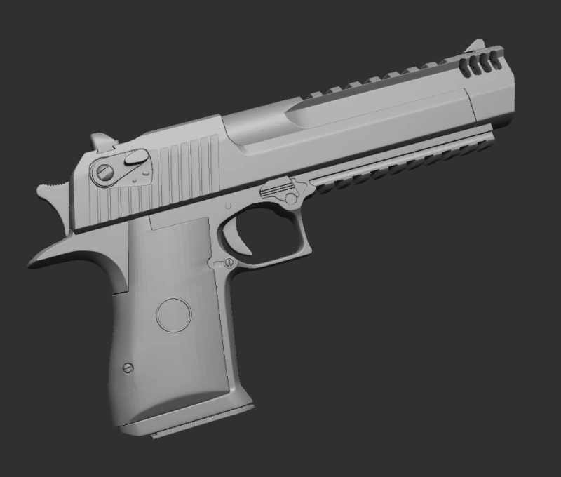 Desert eagle 50 3D Print Model .c4d .max .obj .3ds .fbx .stl .blend 