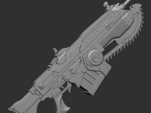 Lancer Assault Rifle Gears of War 3D 打印模型