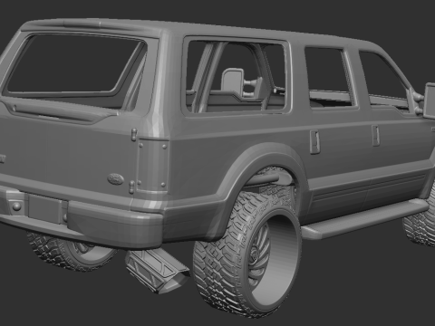 Excursion car 3D 프린트 모델